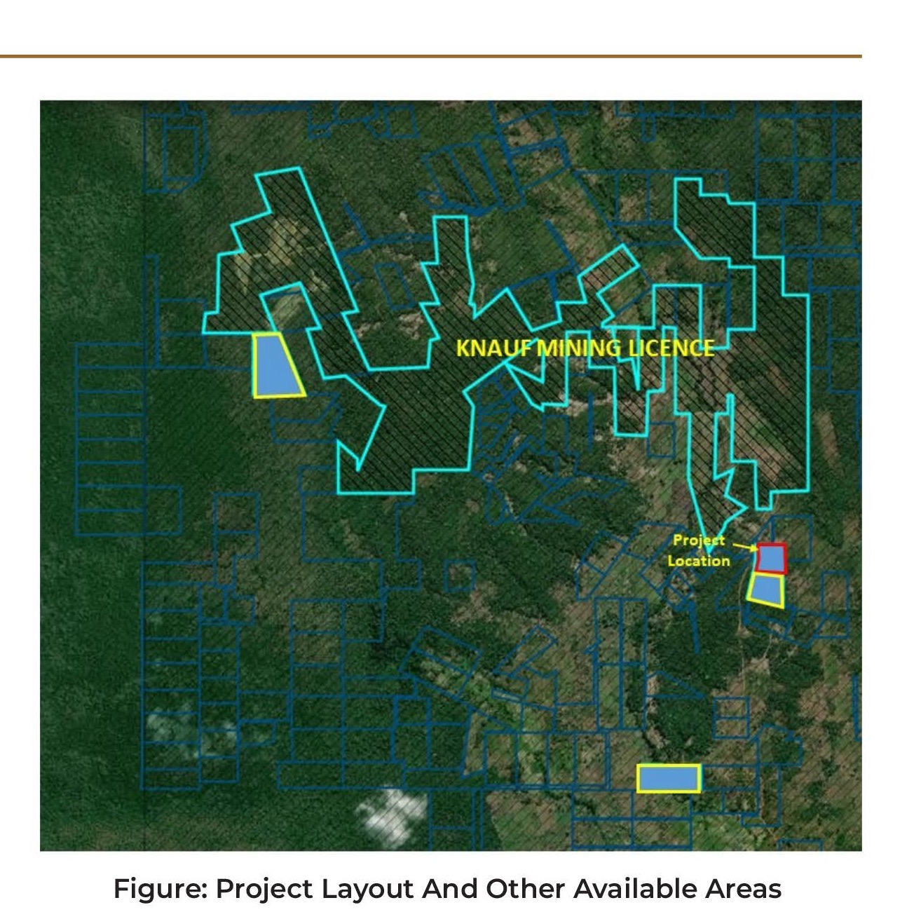 Pindiro Gypsum licence and location map